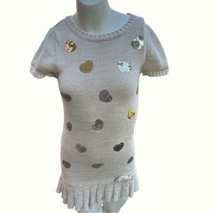 Heirloom sequin‎ heart sweater dress Size 7/8